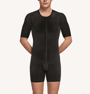 Male above the knee body shaper with short sleeves - Plasmetics healthcare