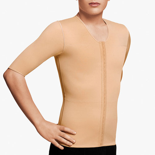Male vest with short sleeves with front closure - Plasmetics healthcare